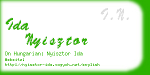 ida nyisztor business card